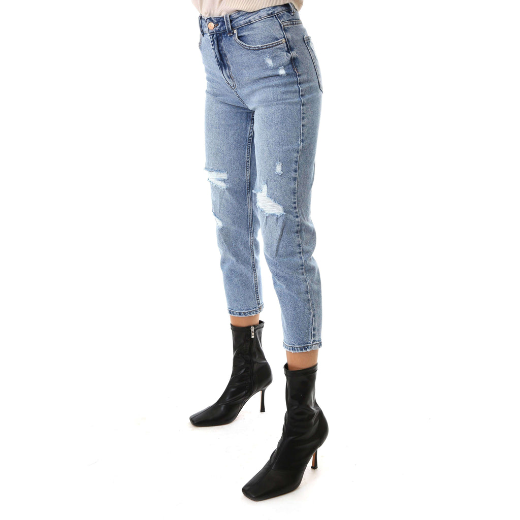 Only Donna Jeans Denim Emily Life Strappi Light Wash