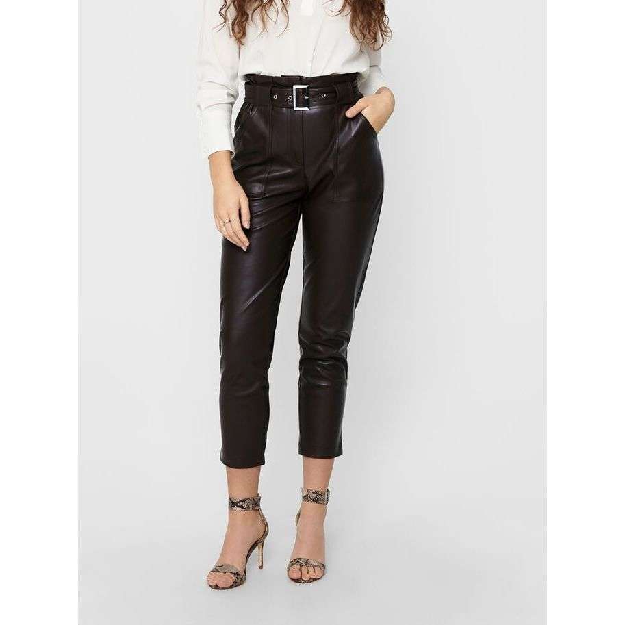Only Donna Pantalone Briony Faux Leather Eco Pelle