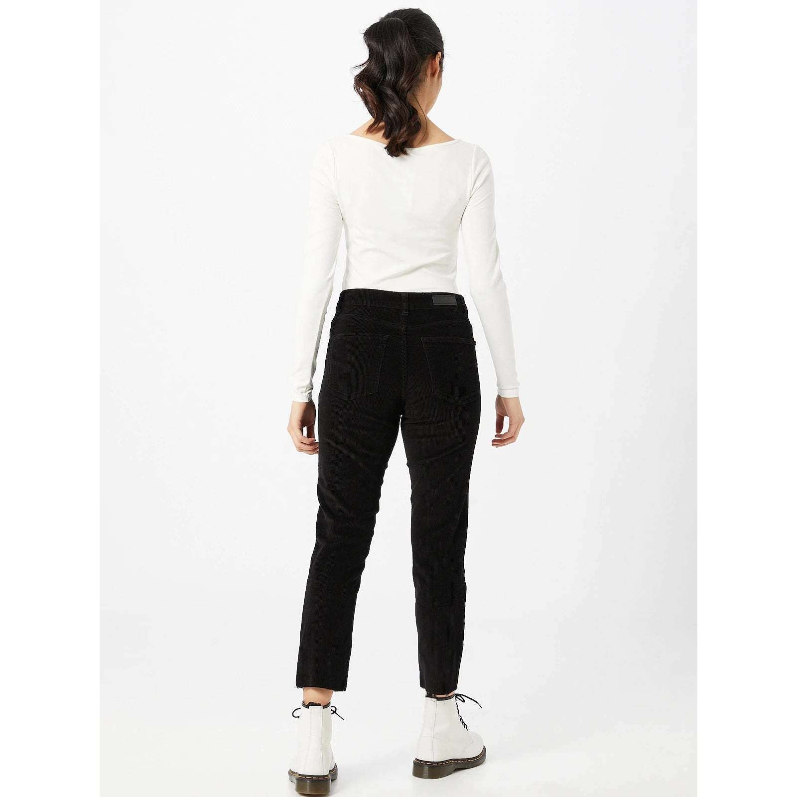Only Donna Pantalone Velluto Velour Emily Black