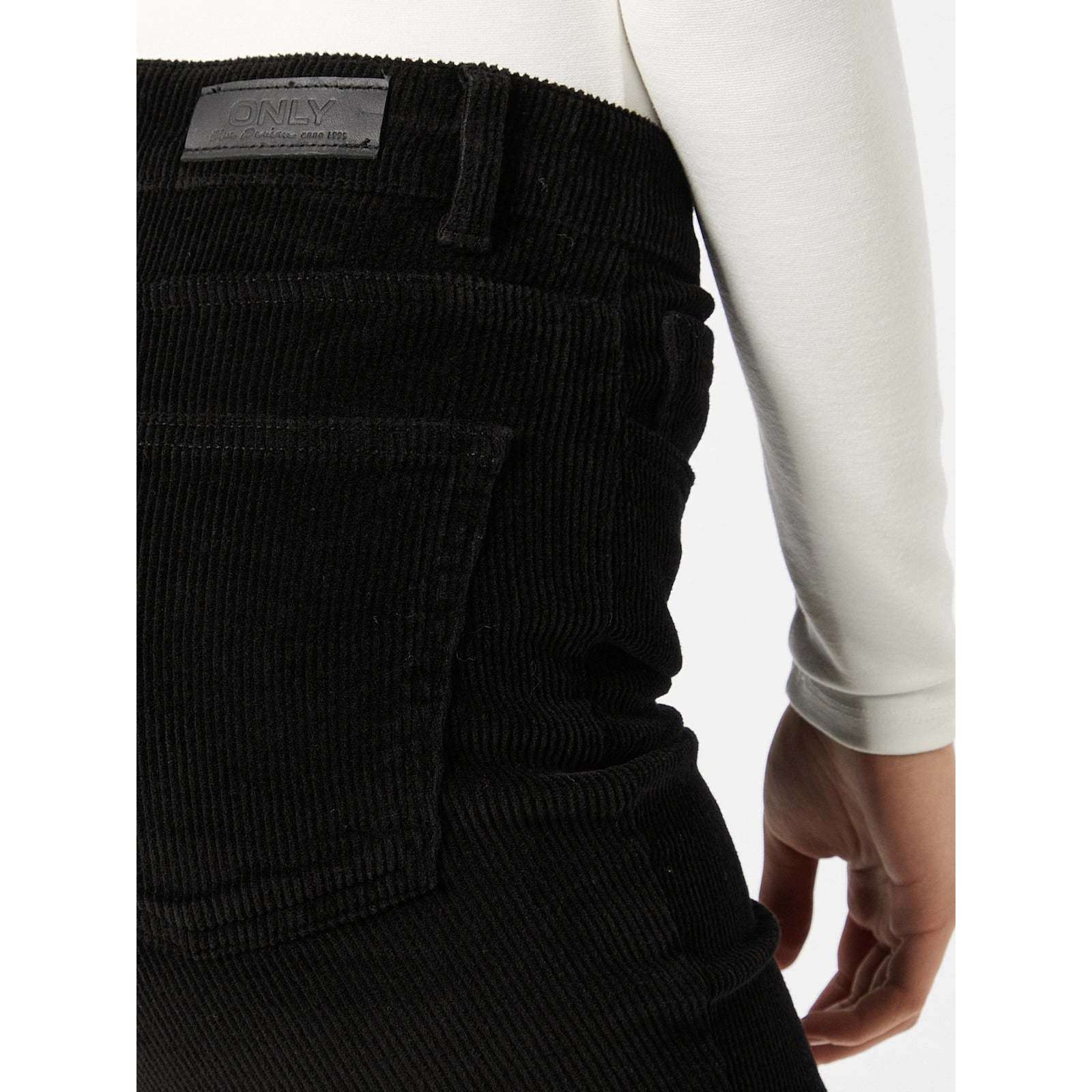 Only Donna Pantalone Velluto Velour Emily Black