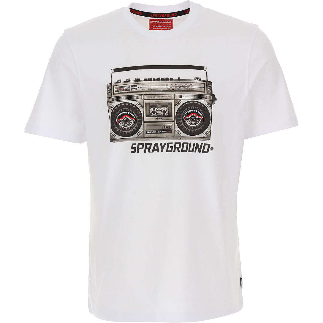 Sprayground Uomo T-shirt Stereo SP156WHT