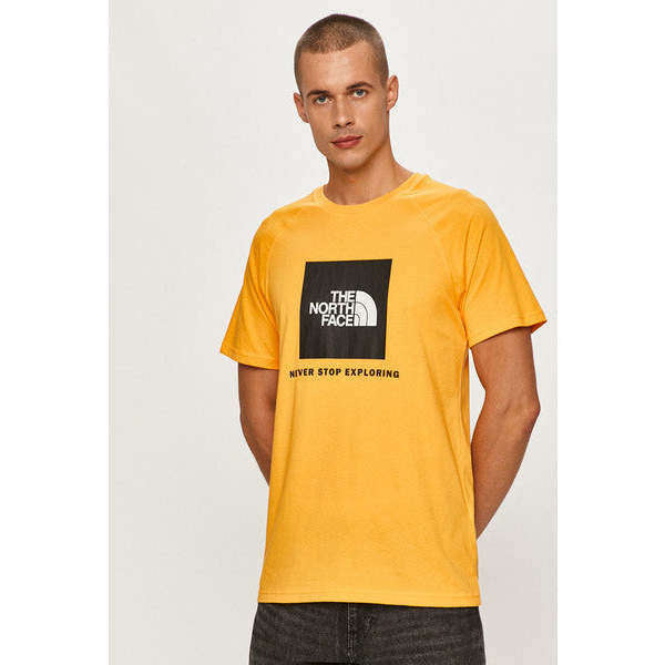 The North Face Uomo T-Shirt Logo Stampato Mountain Yellow