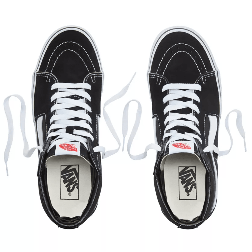 Vans Uomo Scarpe Sneakers Vintage Sk8-Hi Lite Suede Black/White 2Z5YIJU