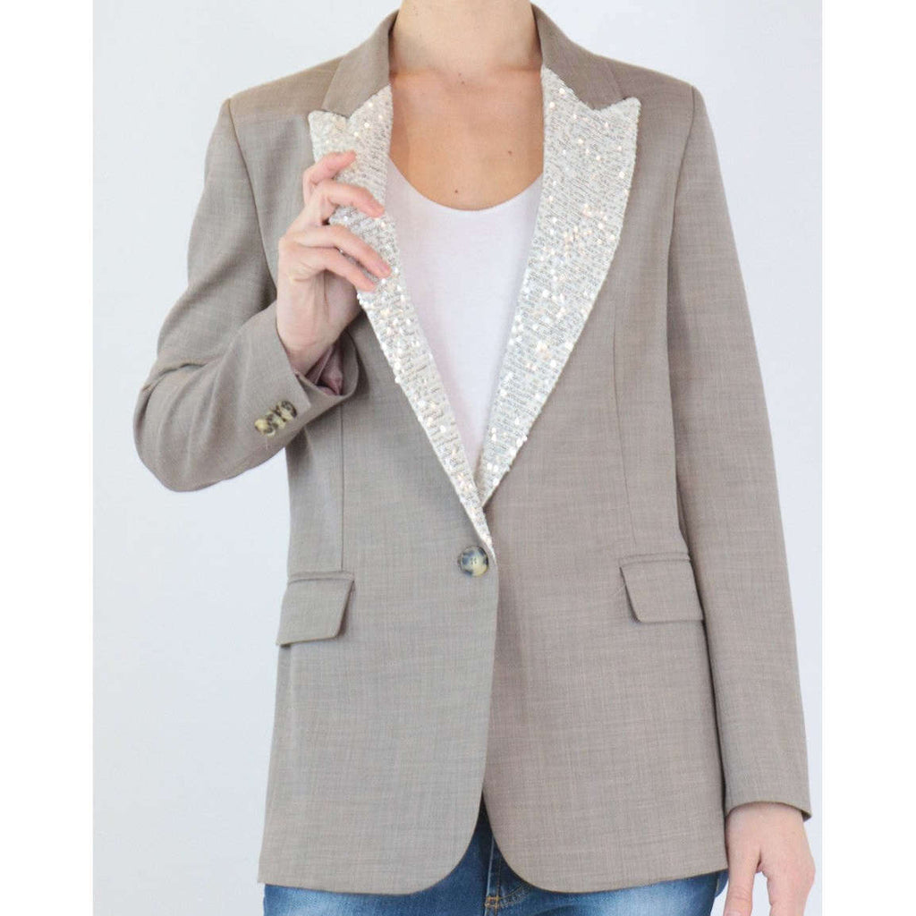 Vicolo Donna Giacca Grigio Tortora TE0141
