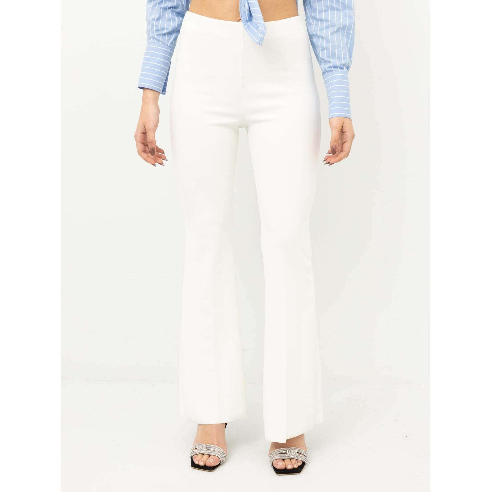 Vicolo Donna Pantalone Bianco Natura TE0043