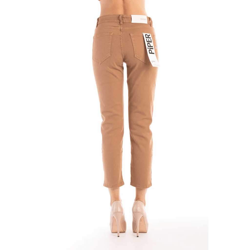 Vicolo Donna Pantalone Jeans Color Biscotto DE5105