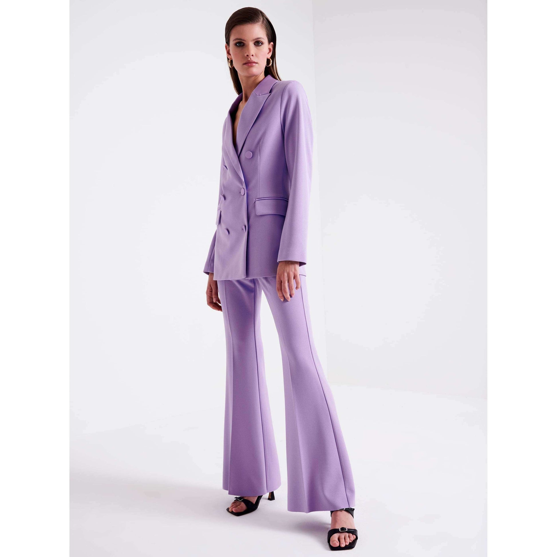 Vicolo Donna Pantalone Leggins a Zampa Glicine TE0043