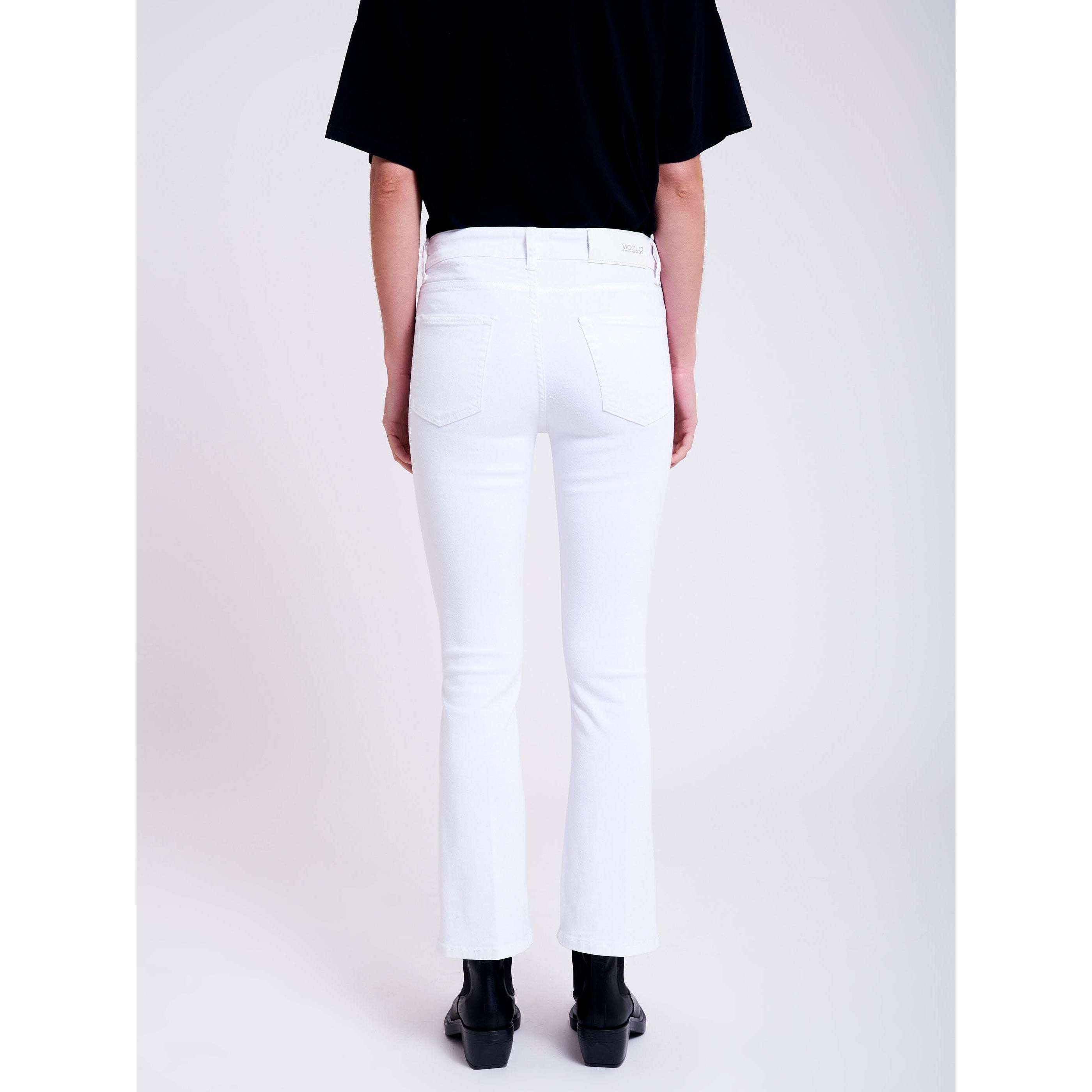 Vicolo Donna Pantalone Jeans Gisele Bianco DE5104