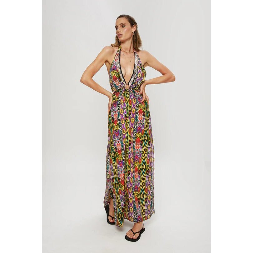 4giviness Donna Abito Lungo Posh Ikat FGCW1432