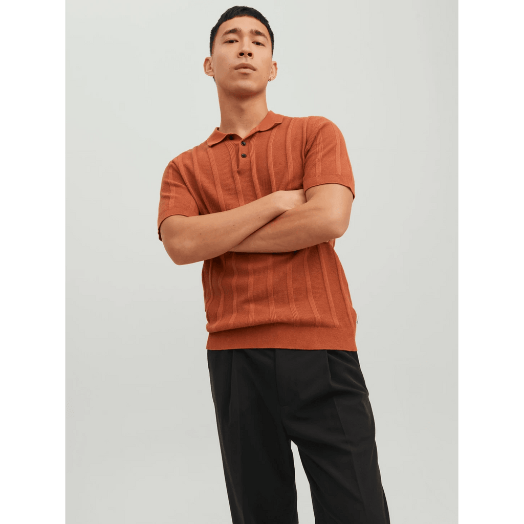 Jack & Jones Uomo Polo Bludean Ambra 12236143