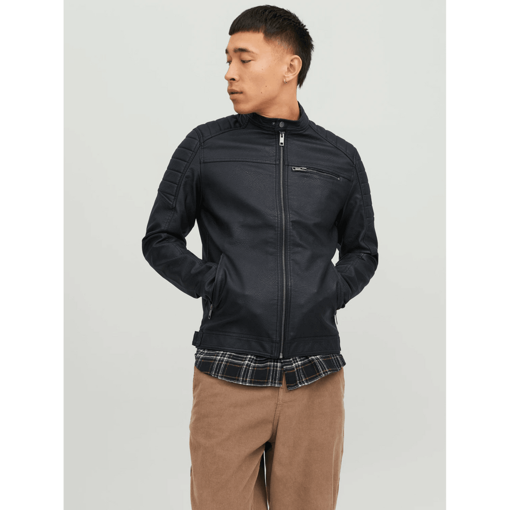 Jack & Jones Uomo Giubbino Biker  Nera12147218