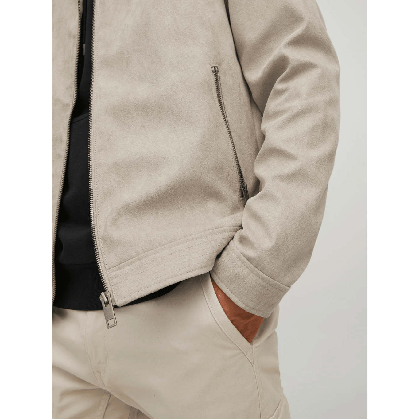 Jack & Jones Uomo Giubbino Rocky Clean Noos Grigio 12223141