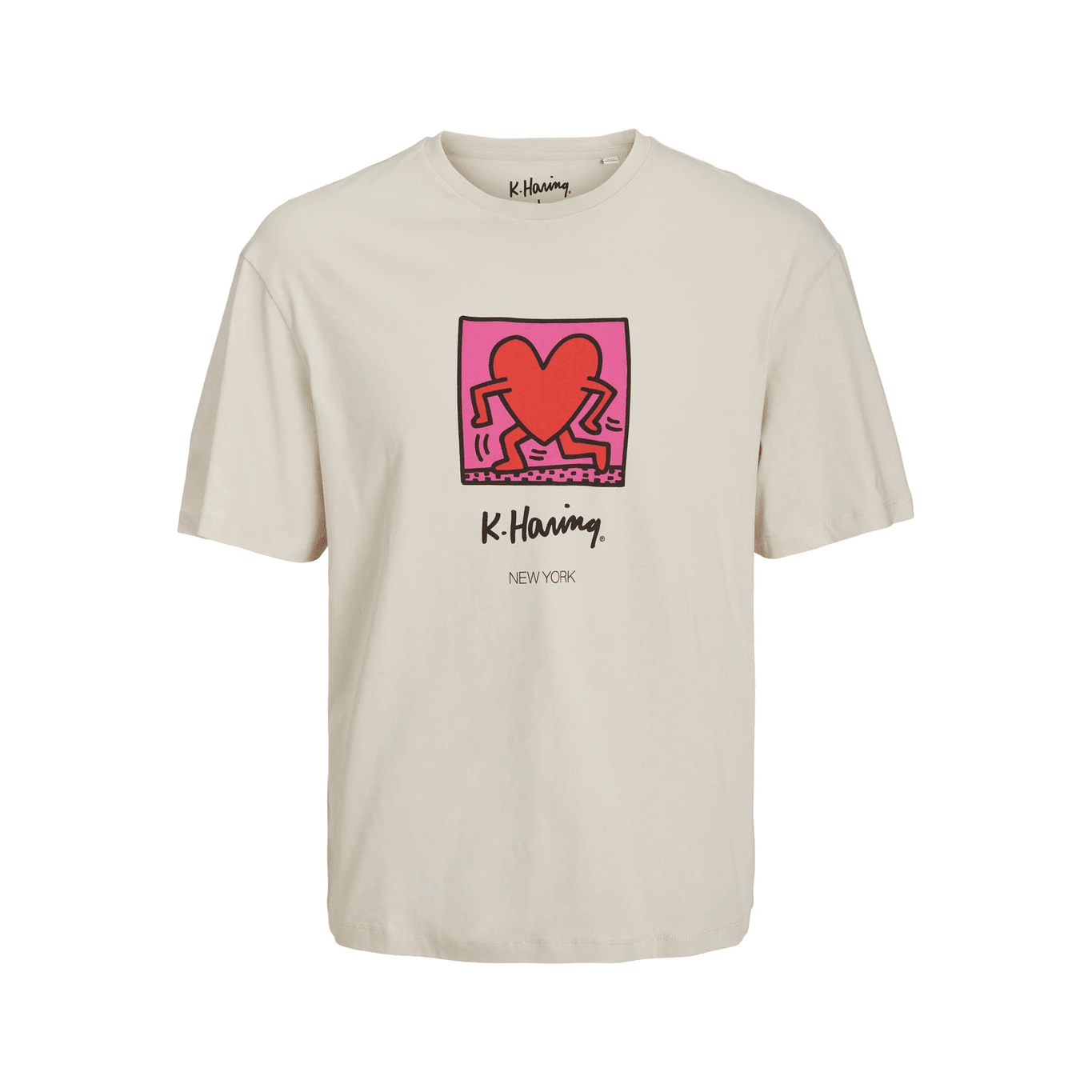 Jack & Jones Uomo T-shirt Keithharing Beige 12230685