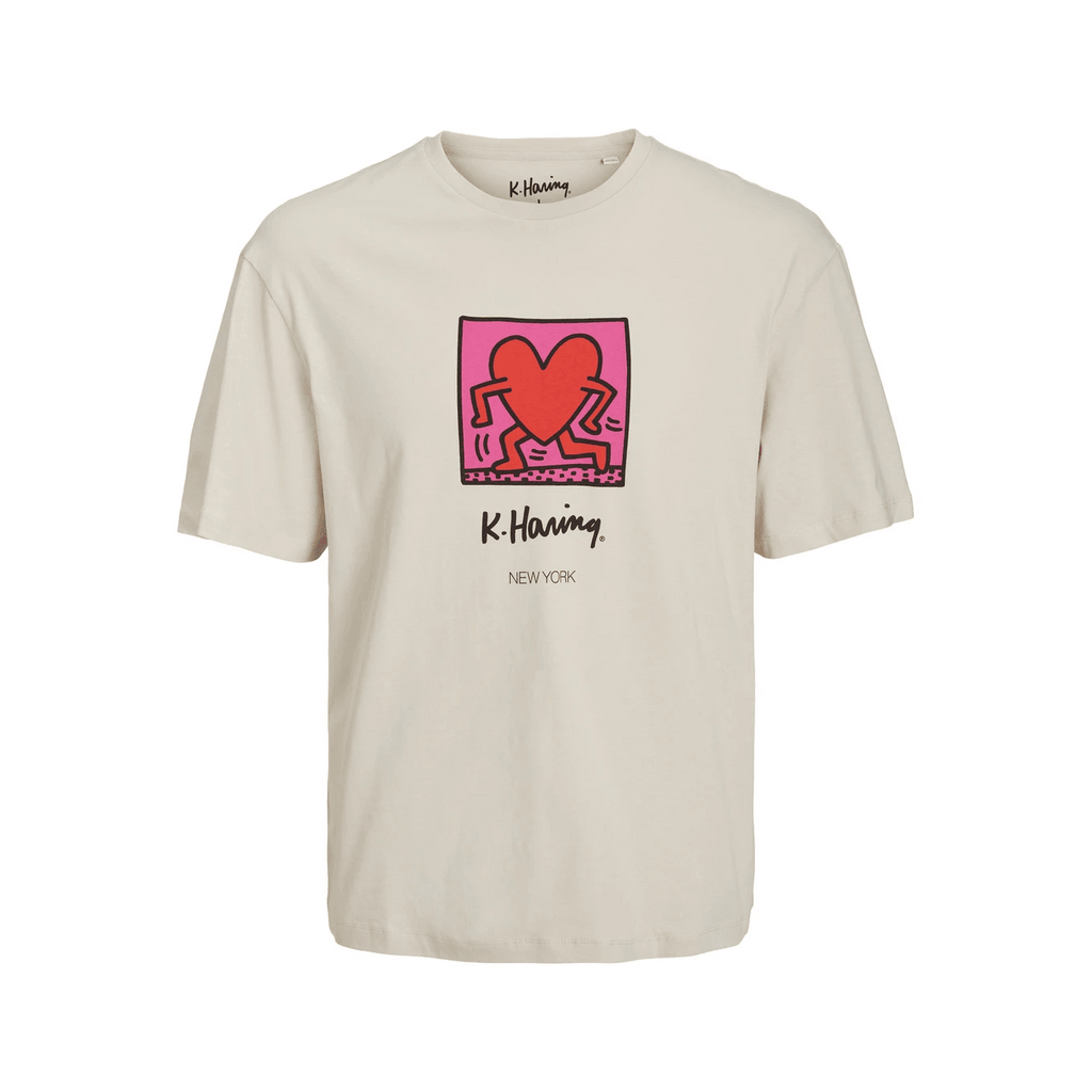 Jack & Jones Uomo T-shirt Keithharing Beige 12230685