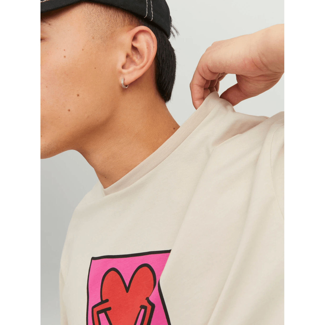 Jack & Jones Uomo T-shirt Keithharing Beige 12230685