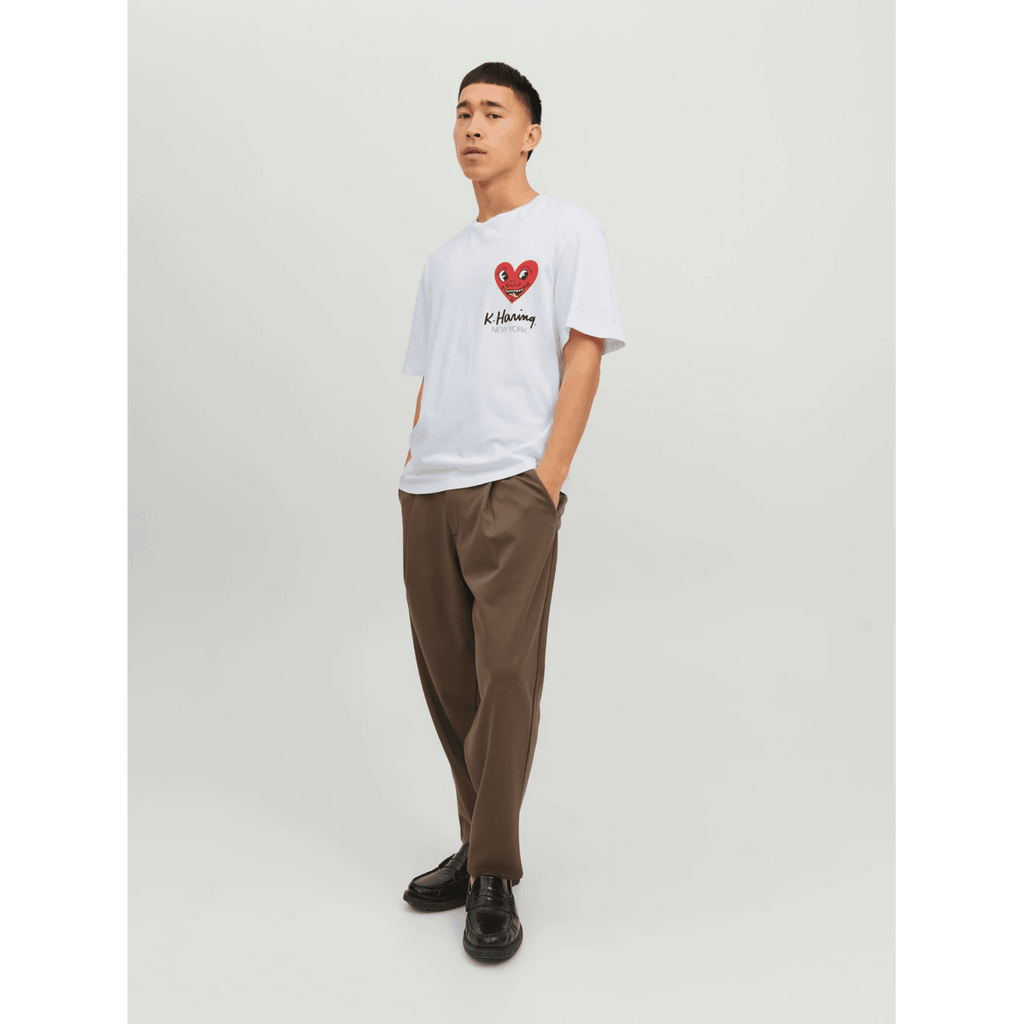 Jack & Jones Uomo T-shirt Keithharing Bianco 12230685