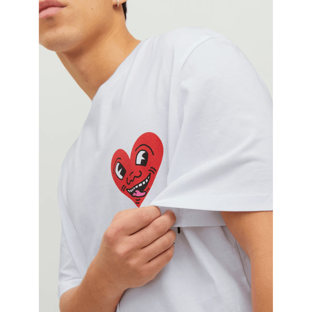 Jack & Jones Uomo T-shirt Keithharing Bianco 12230685