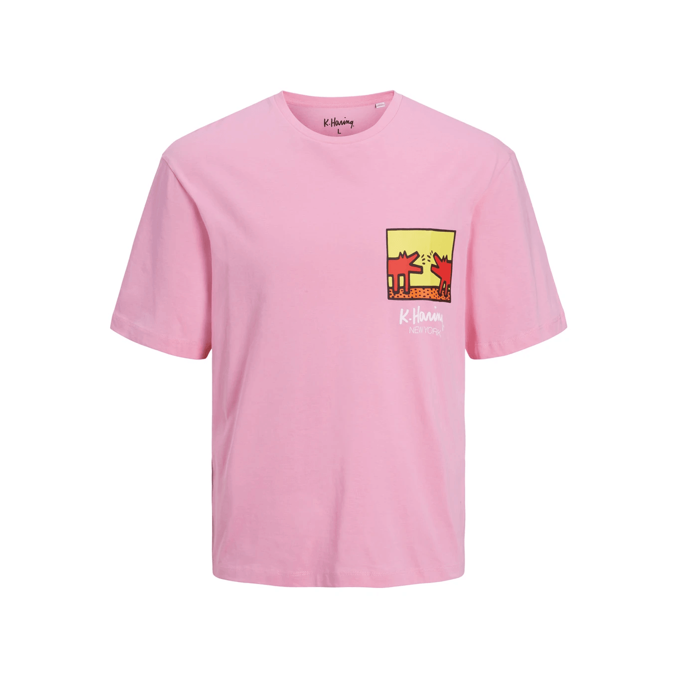 Jack & Jones Uomo T-shirt Keithharring Rosa12230685