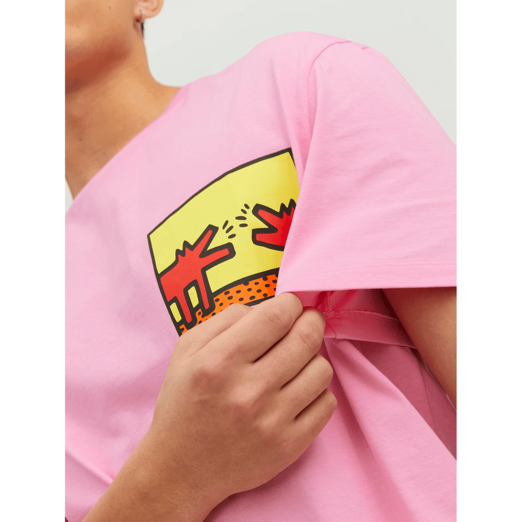 Jack & Jones Uomo T-shirt Keithharring Rosa12230685