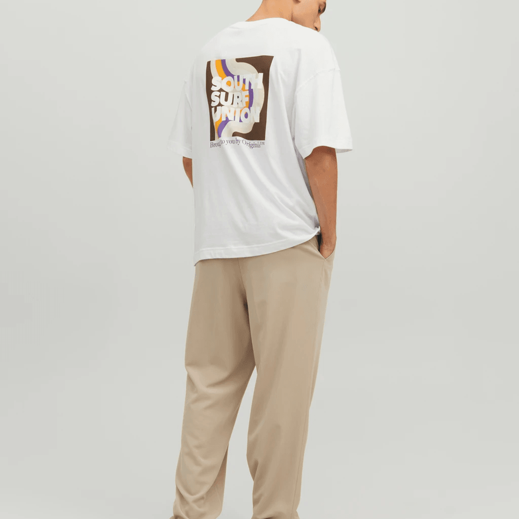 Jack & Jones Uomo T-shirt Belize Aop Bianco 12235213