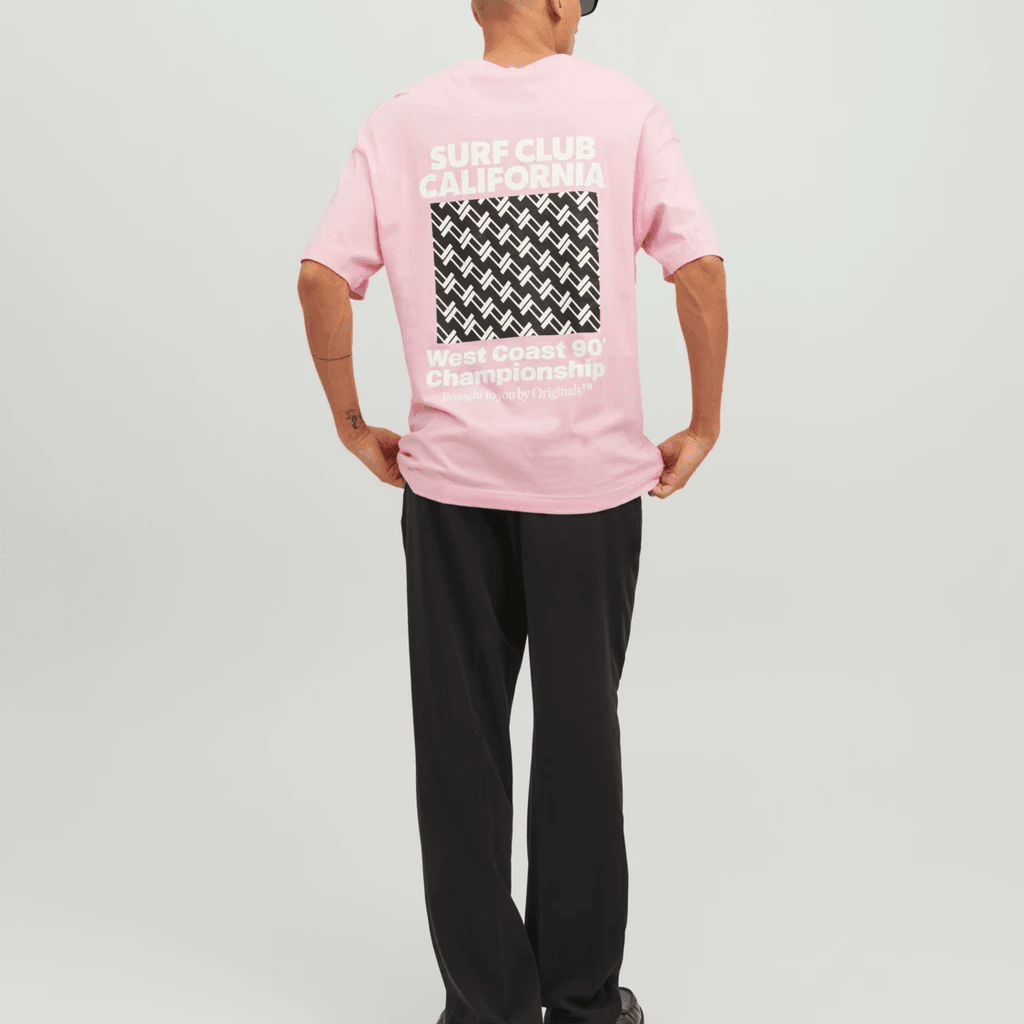 Jack & Jones Uomo T-shirt Belize Aop Rosa 12235213