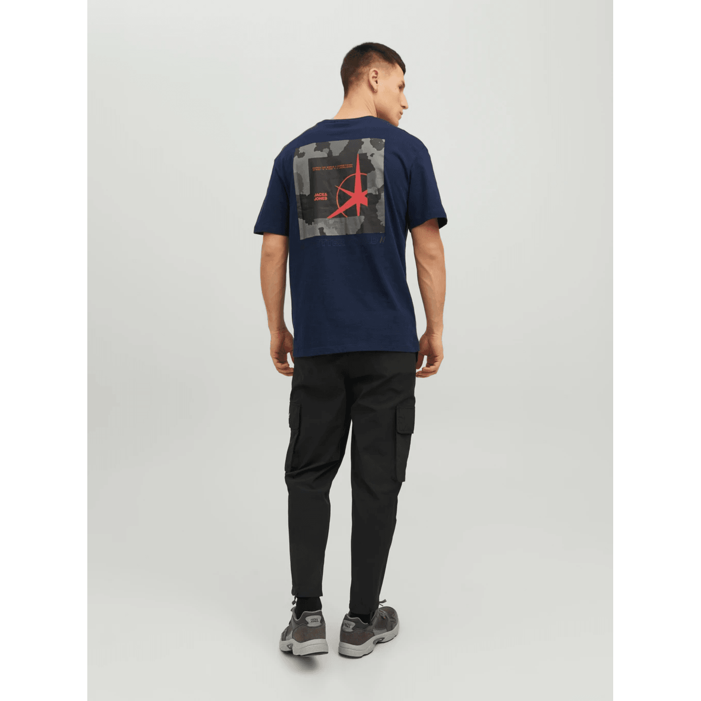 Jack & Jones Uomo T-shirt Filo Blu Navy 1222988