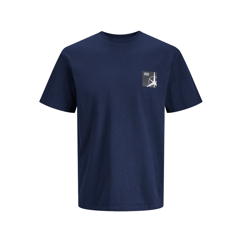 Jack & Jones Uomo T-shirt Filo Blu Navy 1222988