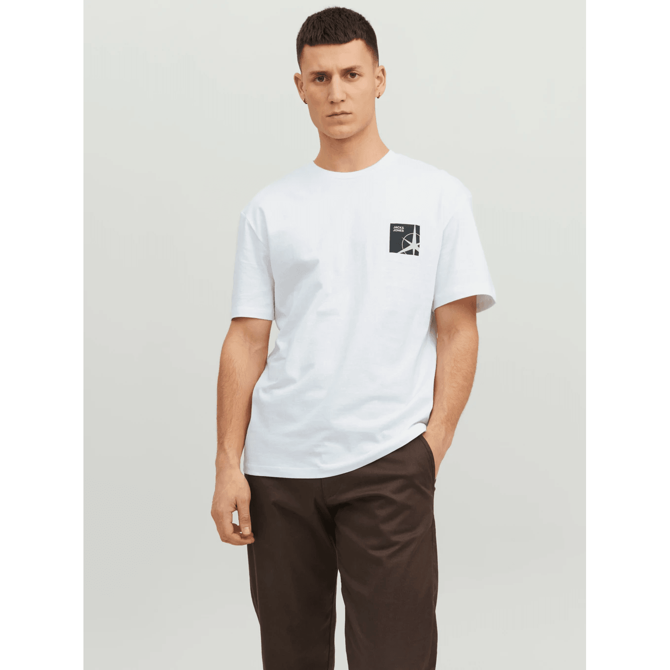 Jack & Jones Uomo T-shirt Filo Bianco 12229885