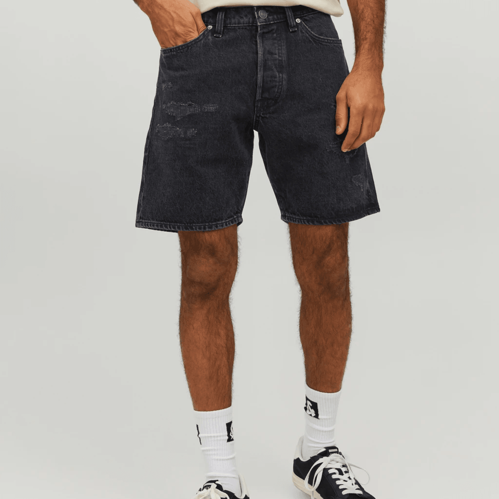Jack & Jones Uomo Bermuda Chris Denim Nero am357 12231118