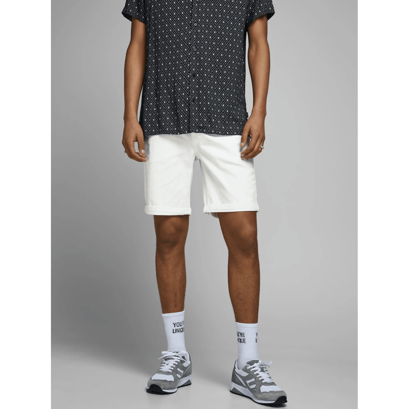 Jack & Jones Uomo Bermuda Trick Bianco12232400