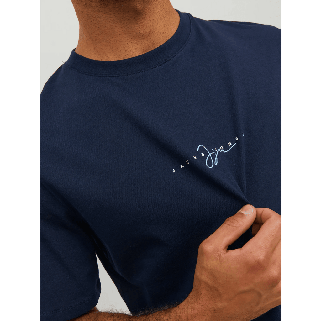 Jack & Jones Uomo T-shirt Joshua Blue Navy 12228257