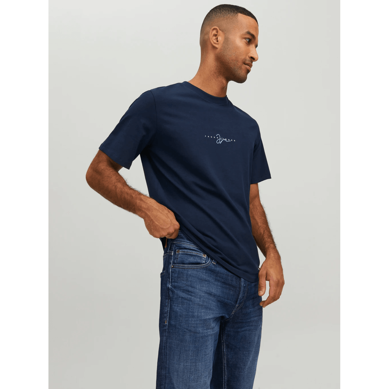Jack & Jones Uomo T-shirt Joshua Blue Navy 12228257