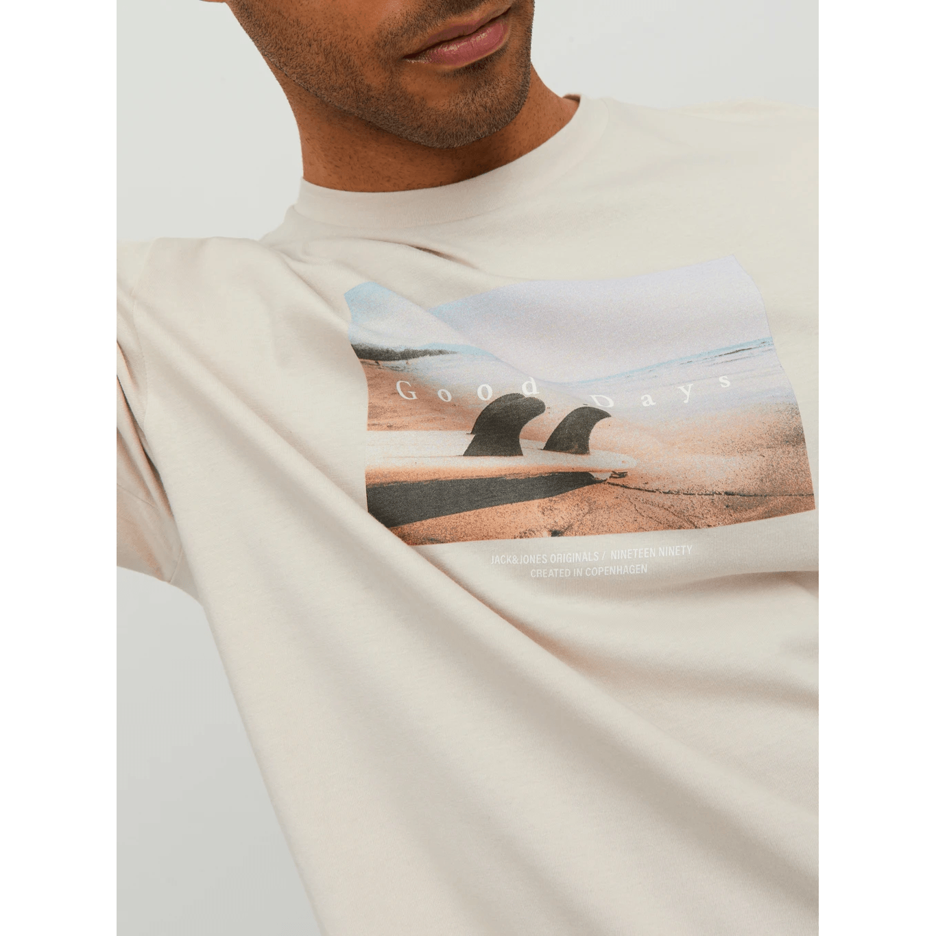 Jack & Jones Uomo T-shirt Copenhagen Beige 12227781
