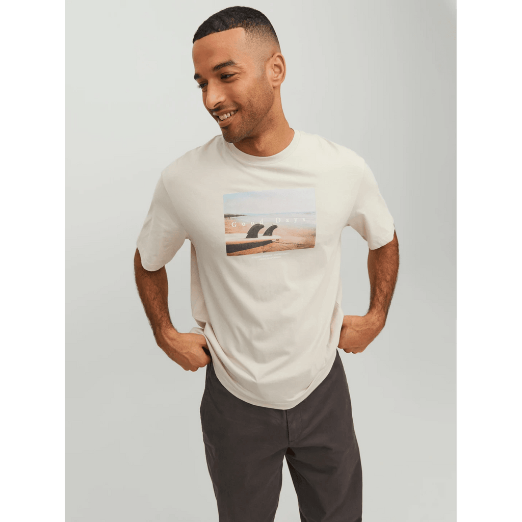 Jack & Jones Uomo T-shirt Copenhagen Beige 12227781