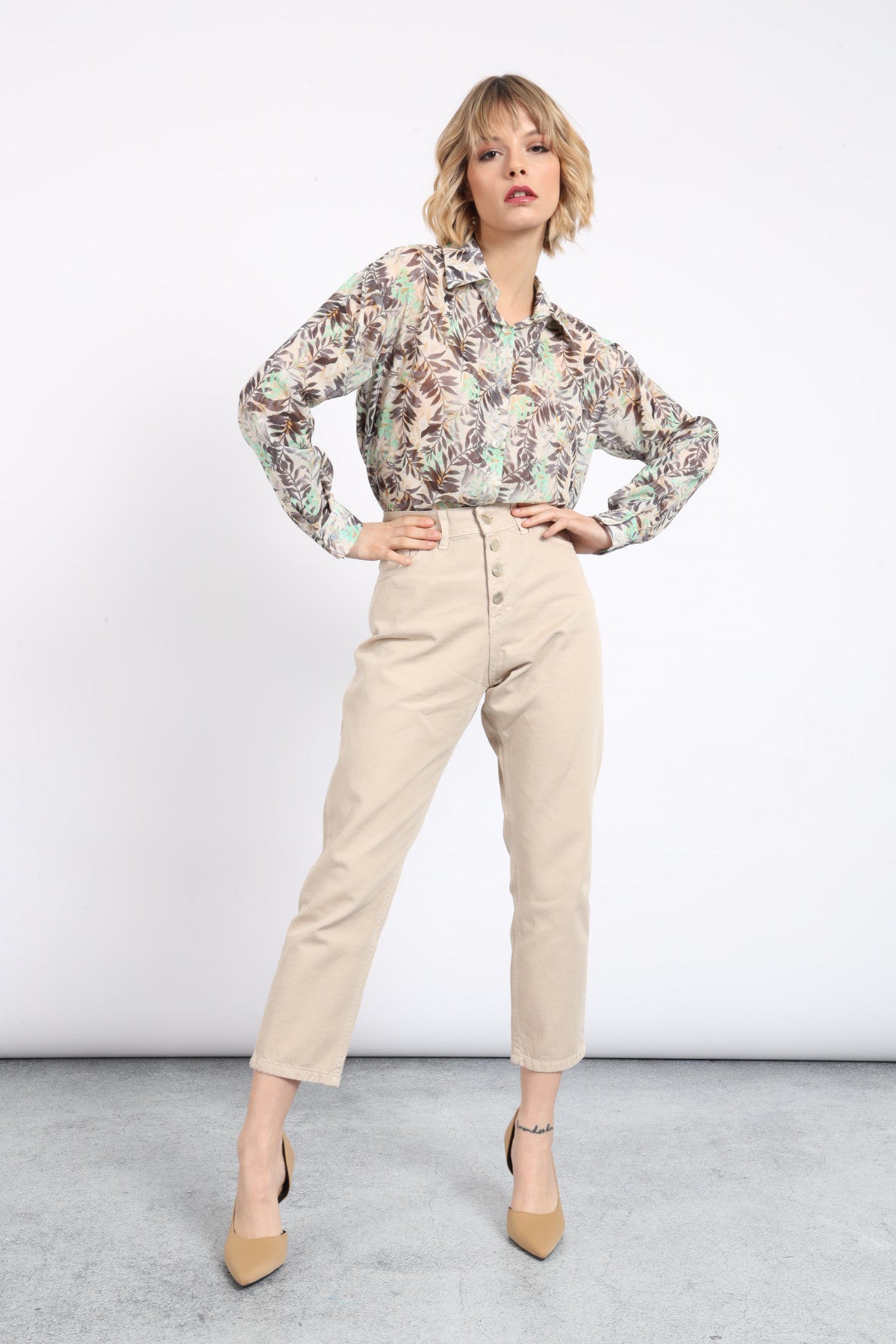 Susy Mix Donna Pantalone Denim Sabbia SM134