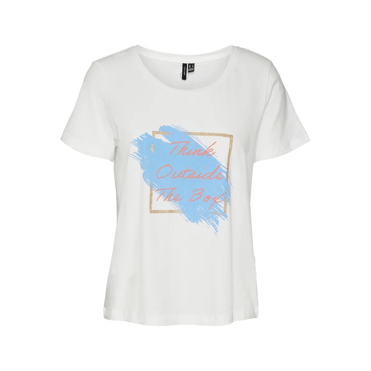 Vero Moda Donna T-shirt Pamala Box Bianca10284321