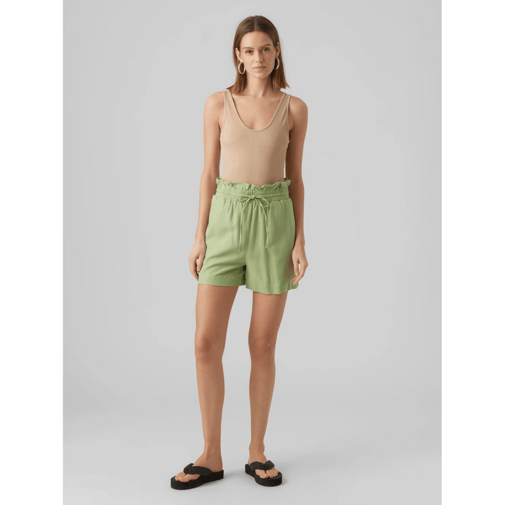 Vero Moda Donna Bermuda Mymilo Paperbag Verde 10282521
