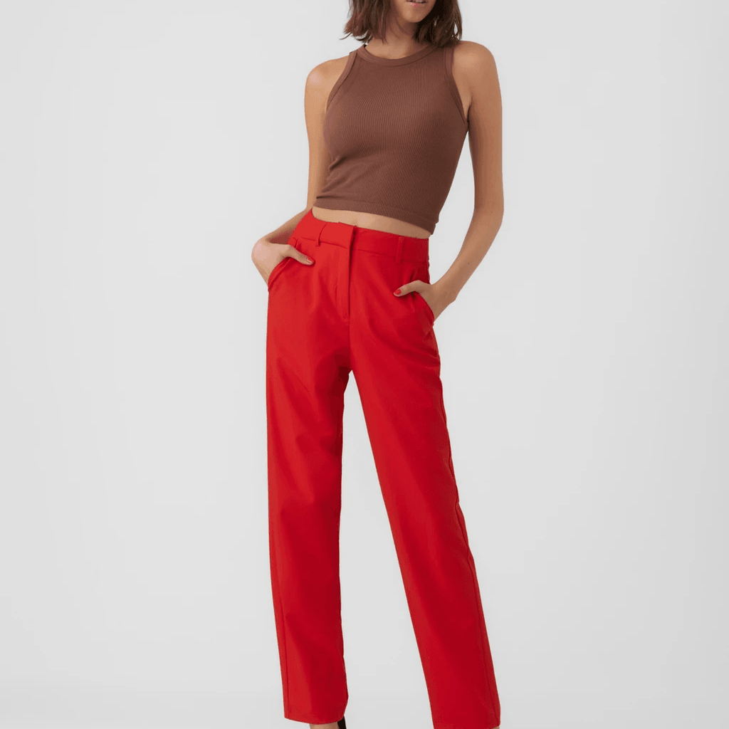 Vero Moda Donna Pantalone Zelda Noos Ciliegia 10261257
